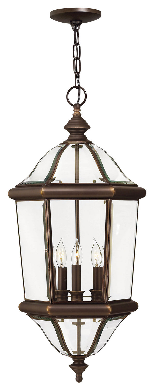 Augusta LED Hanging Lantern in Copper Bronze