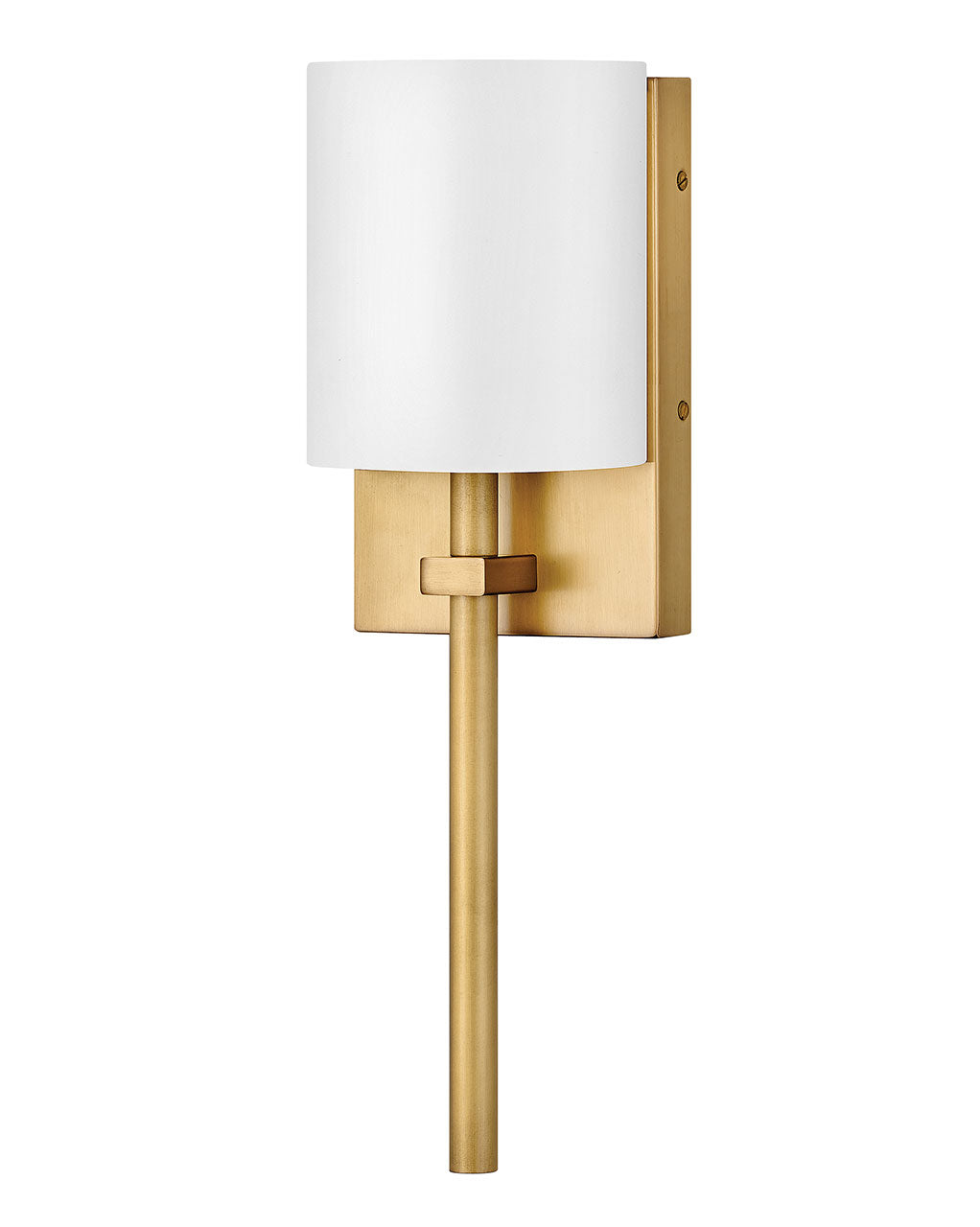 Avenue White Acrylic LED Wall Sconce in Heritage Brass