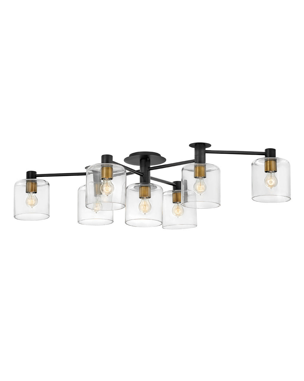 Axel LED Foyer Pendant in Black
