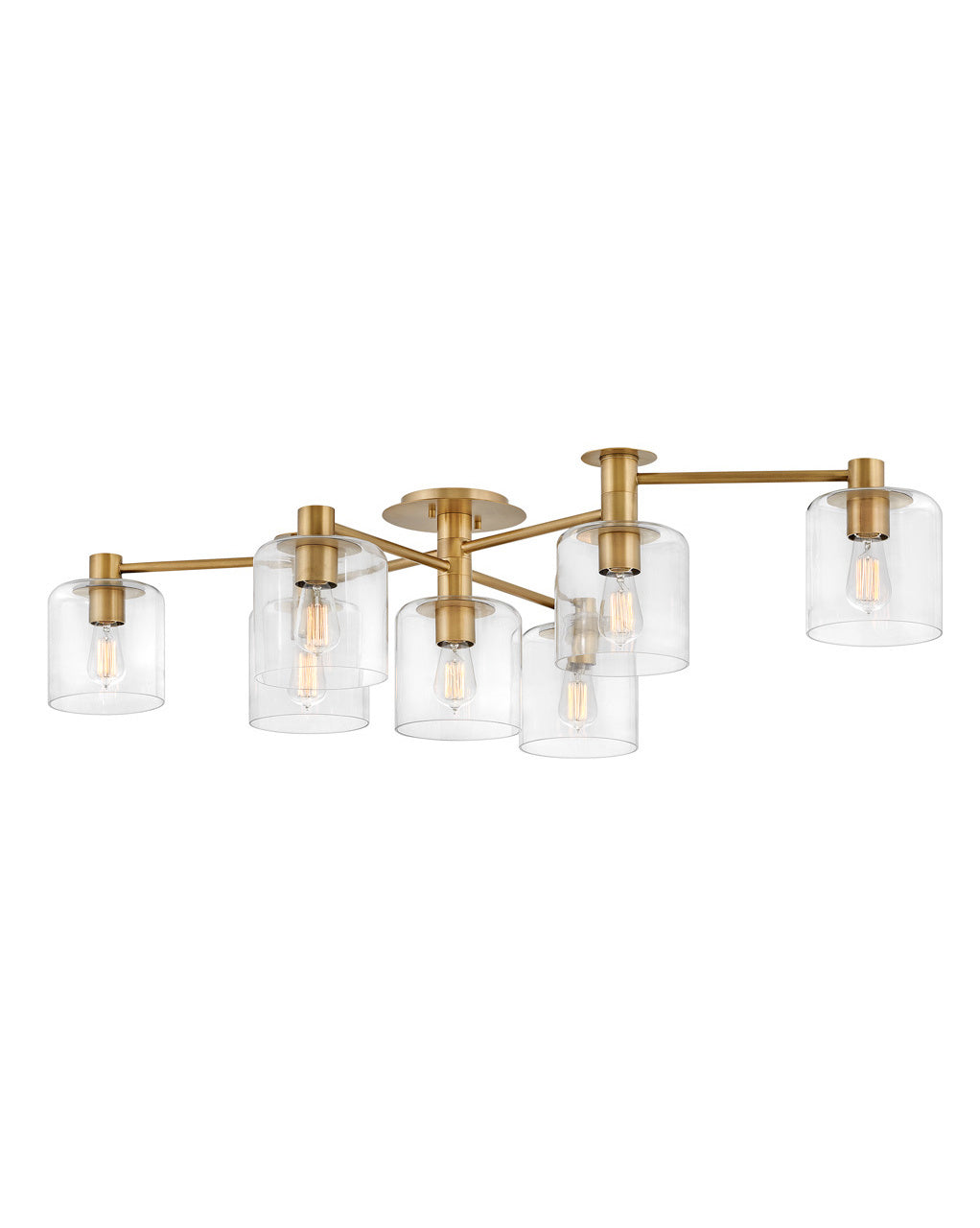 Axel LED Semi-Flush Mount in Heritage Brass