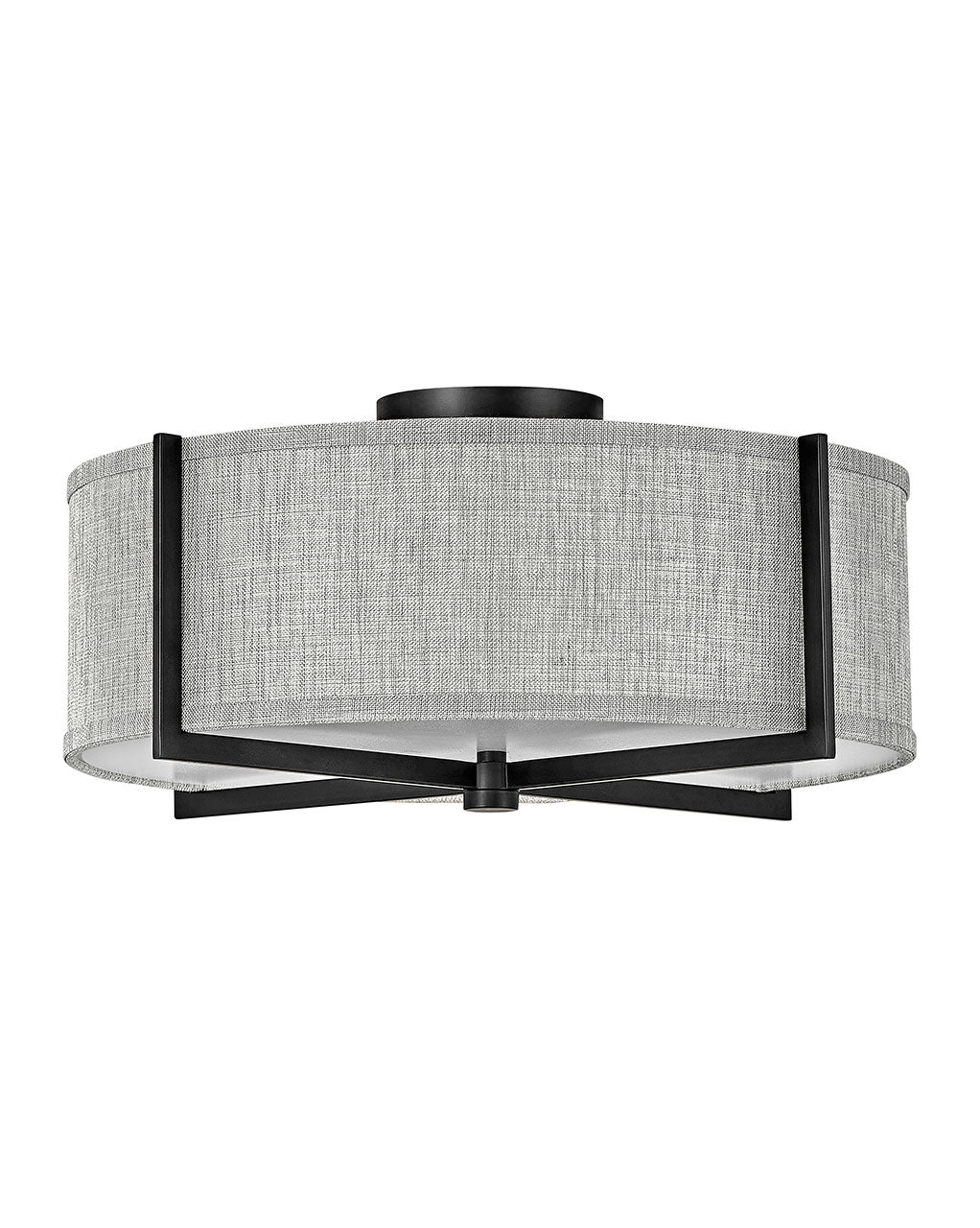 Axis Heathered Gray LED Foyer Pendant in Black