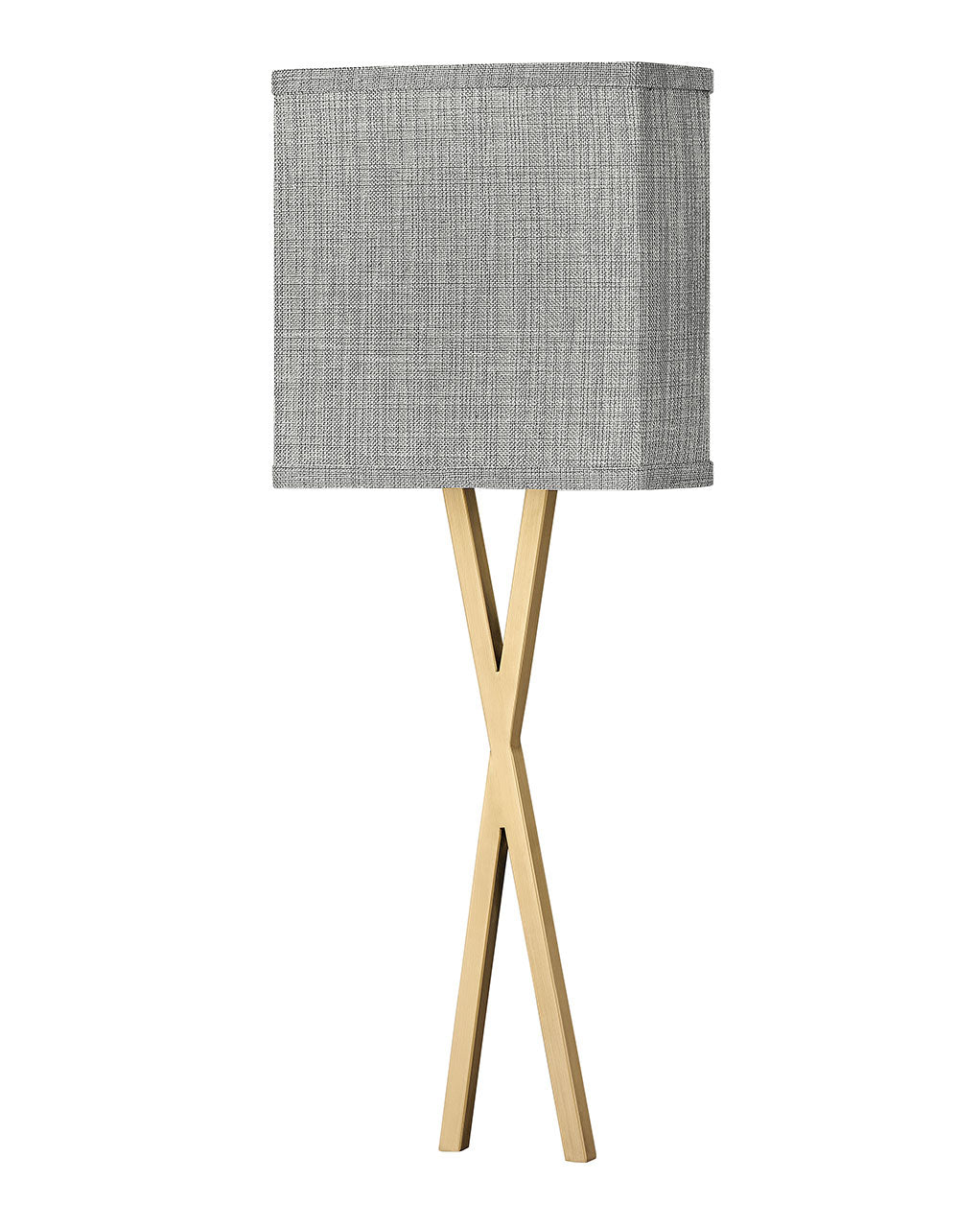 Axis Heathered Gray LED Wall Sconce in Heritage Brass