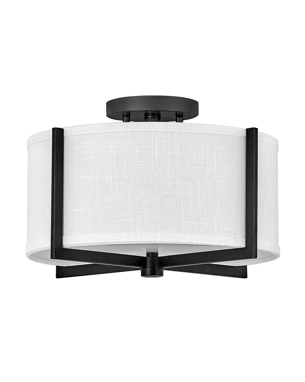 Axis Off White LED Foyer Pendant in Black