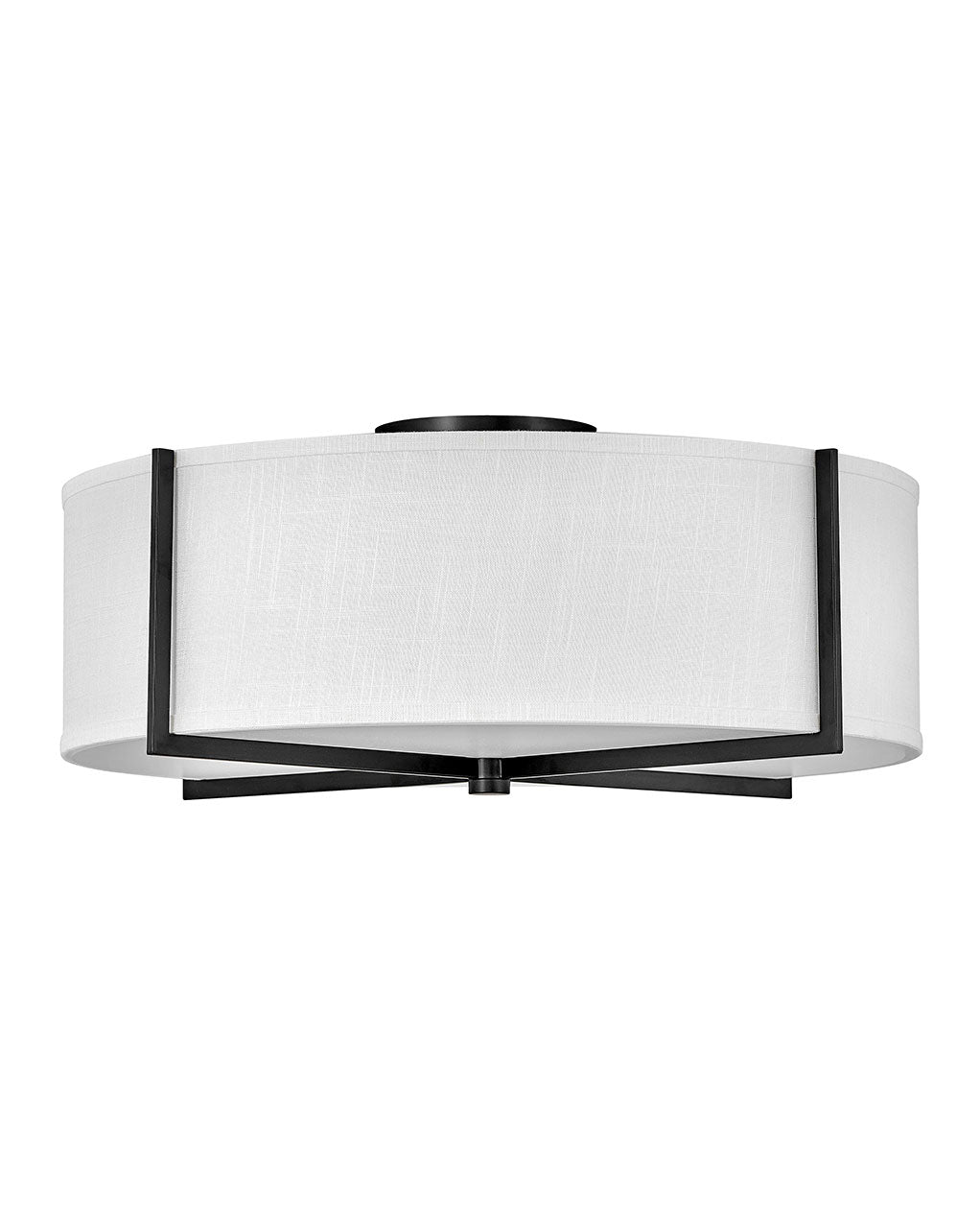 Axis Off White LED Foyer Pendant in Black