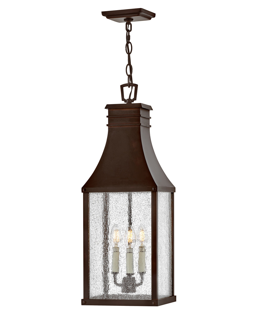Beacon Hill LED Hanging Lantern in Blackened Copper