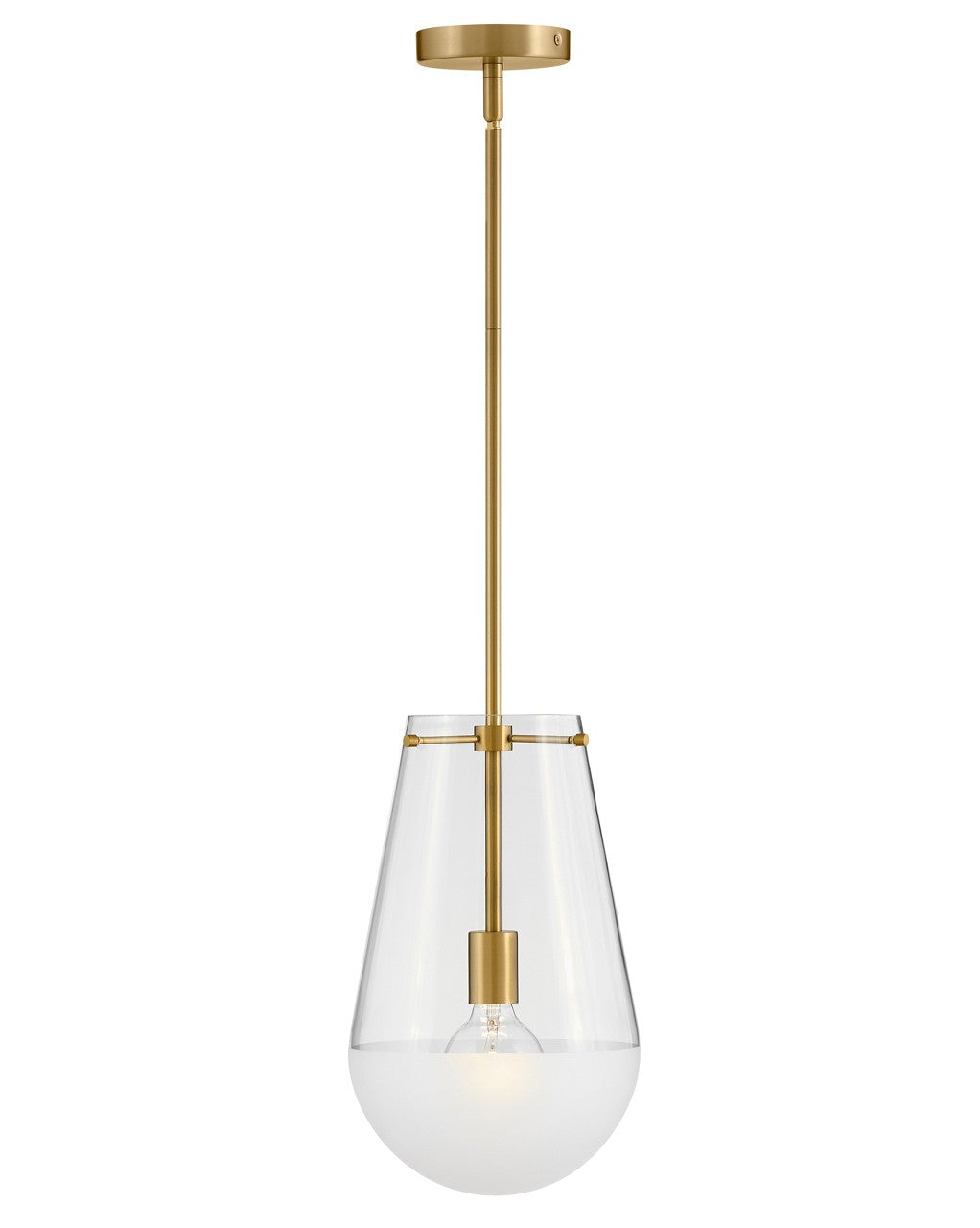 Beck LED Pendant in Lacquered Brass