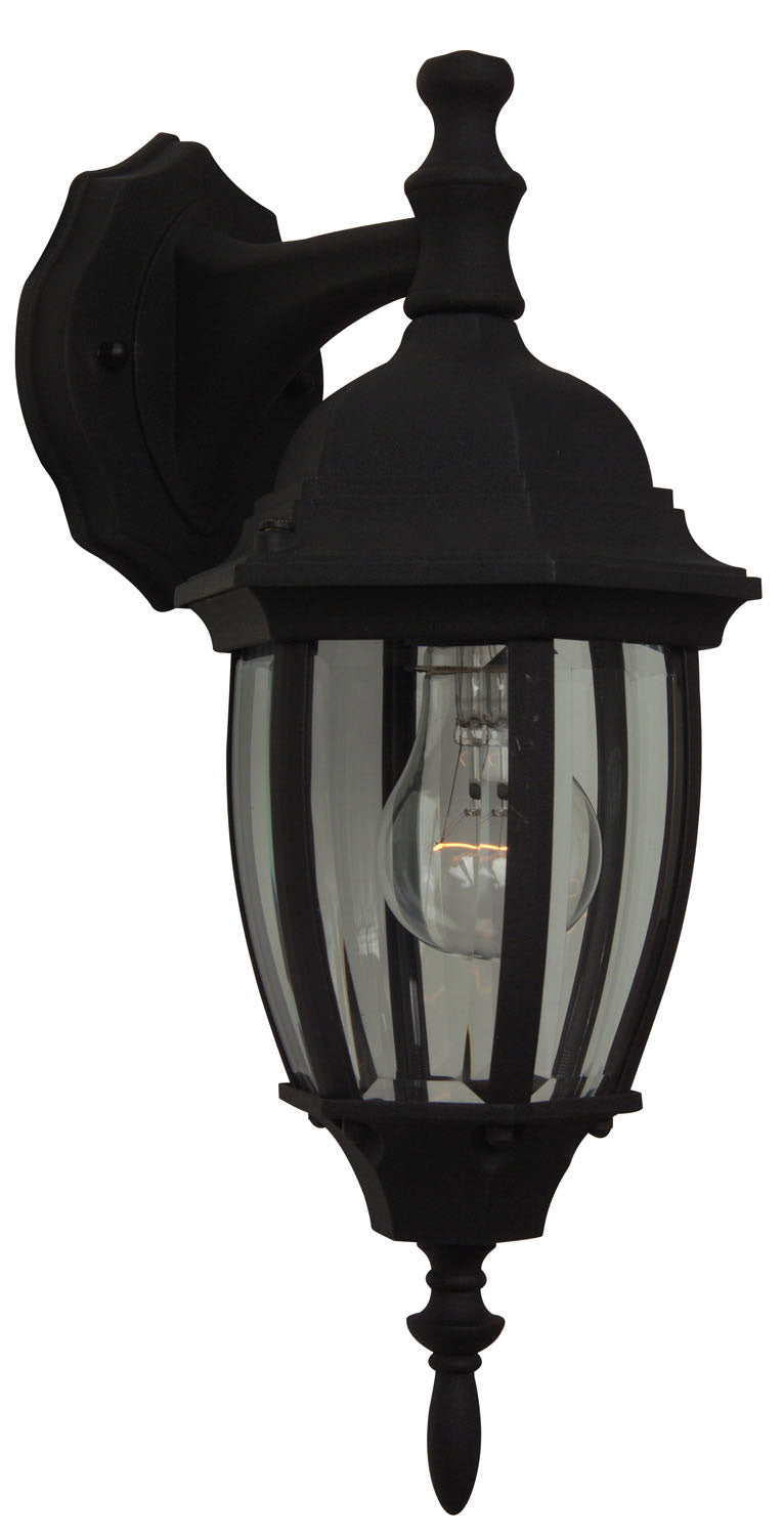 Bent Glass Cast One Light Wall Mount in Textured Black