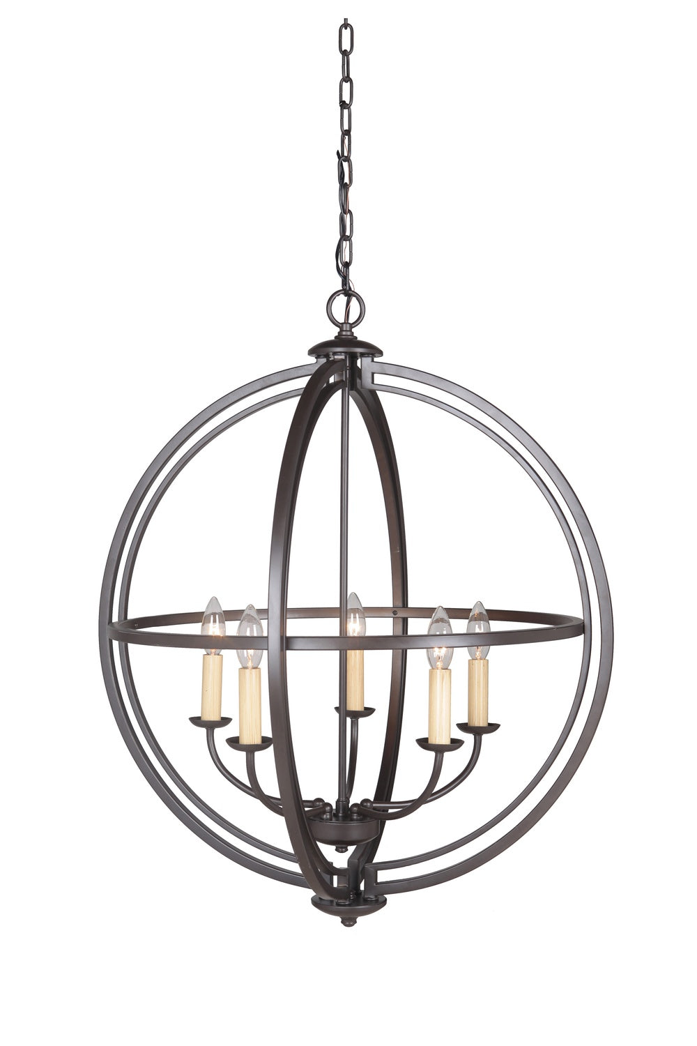 Berkeley Five Light Foyer Pendant in Espresso