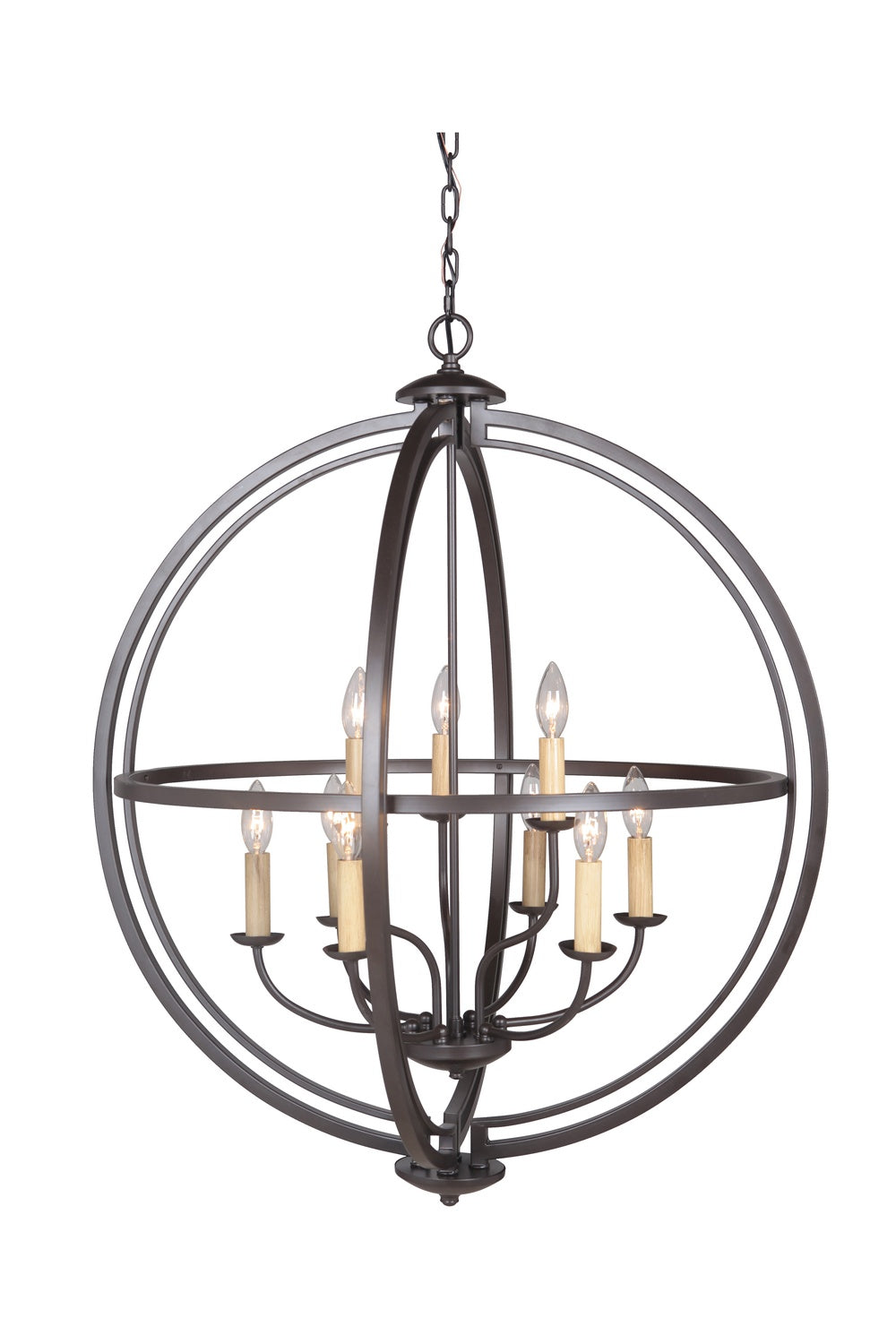 Berkeley Nine Light Foyer Pendant in Espresso