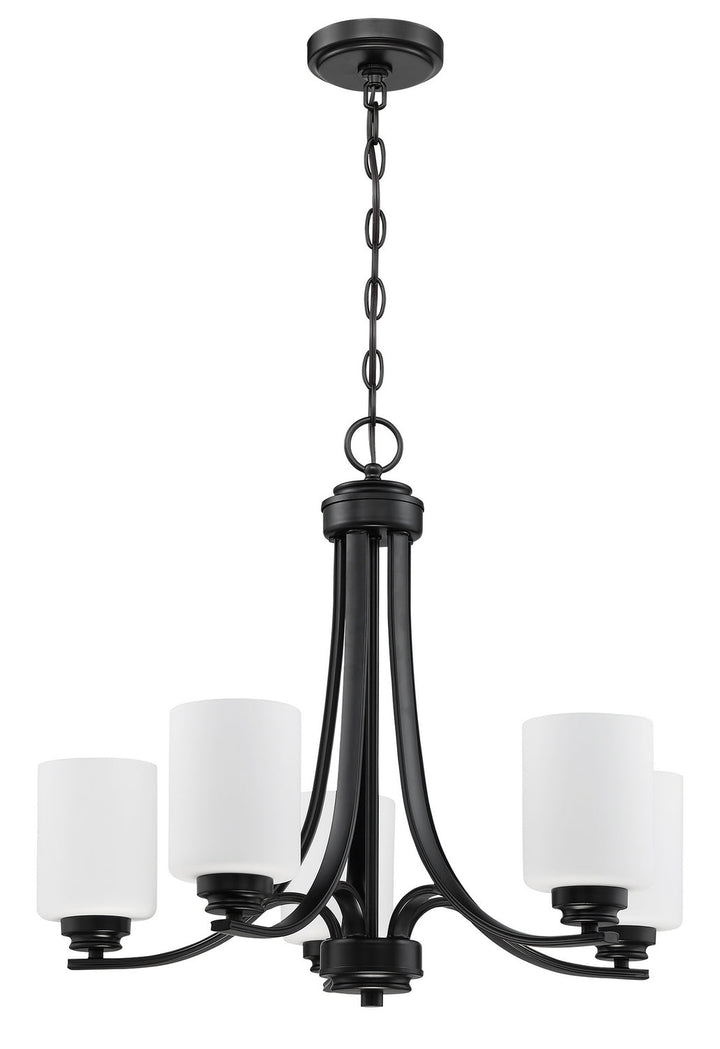 Bolden Five Light Chandelier in Flat Black