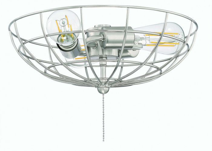 Bowl LED Fan Light Kit in Brushed Polished Nickel