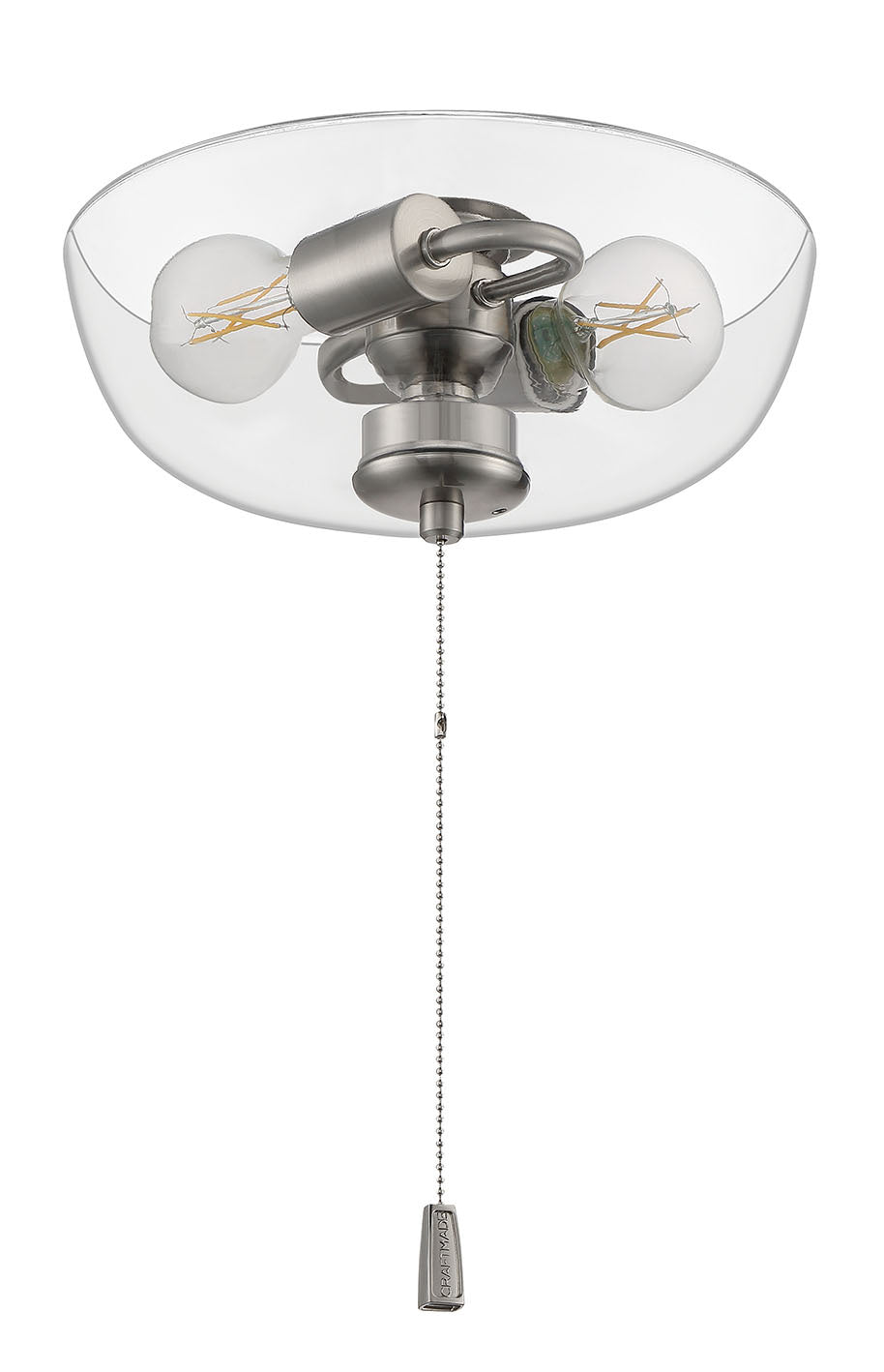 Bowl LED Fan Light Kit in Brushed Polished Nickel