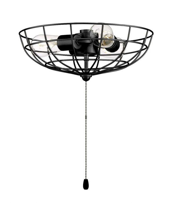 Bowl LED Fan Light Kit in Flat Black