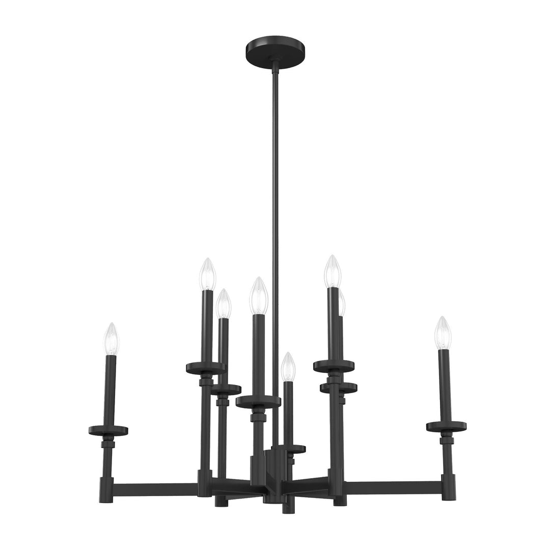 Briargrove Eight Light Chandelier in Matte Black