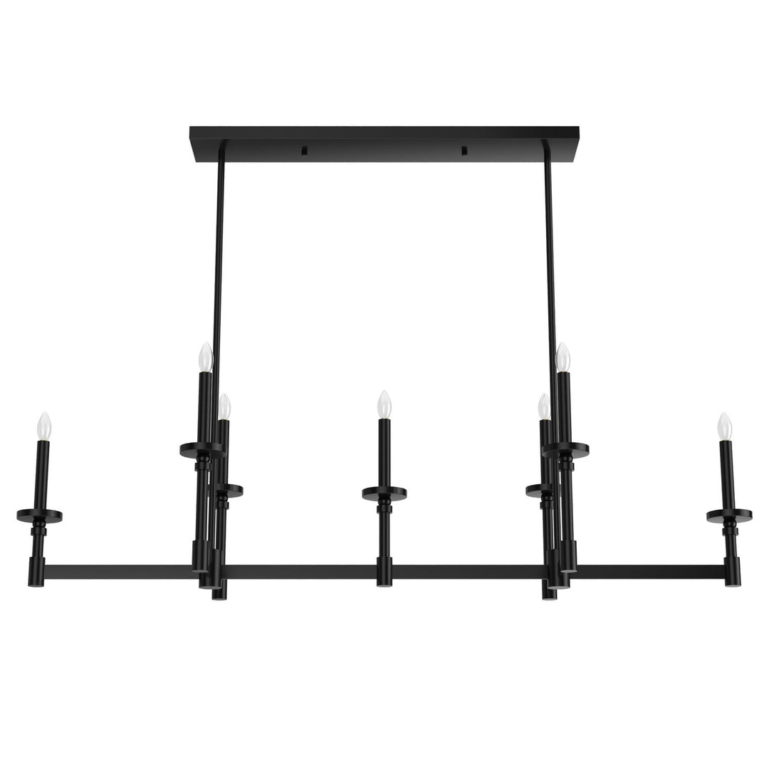 Briargrove Seven Light Linear Chandelier in Matte Black