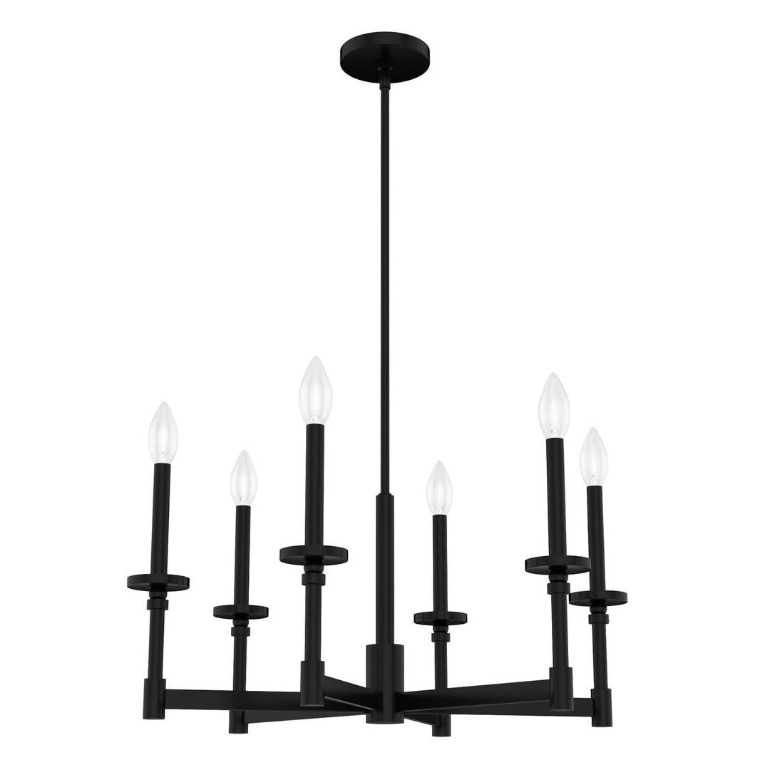 Briargrove Six Light Chandelier in Matte Black