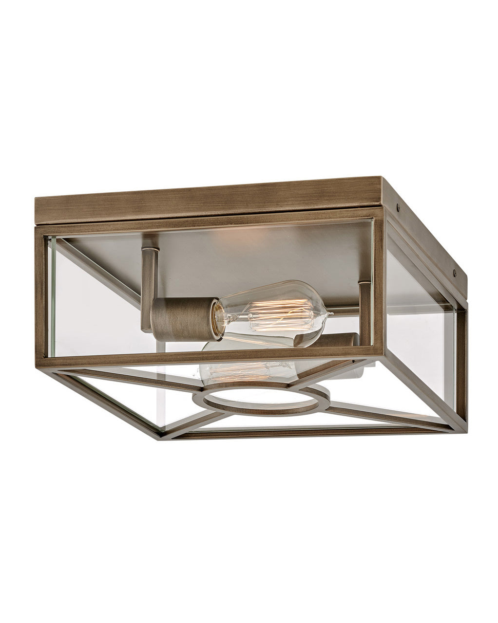 Brixton LED Flush Mount in Burnished Bronze
