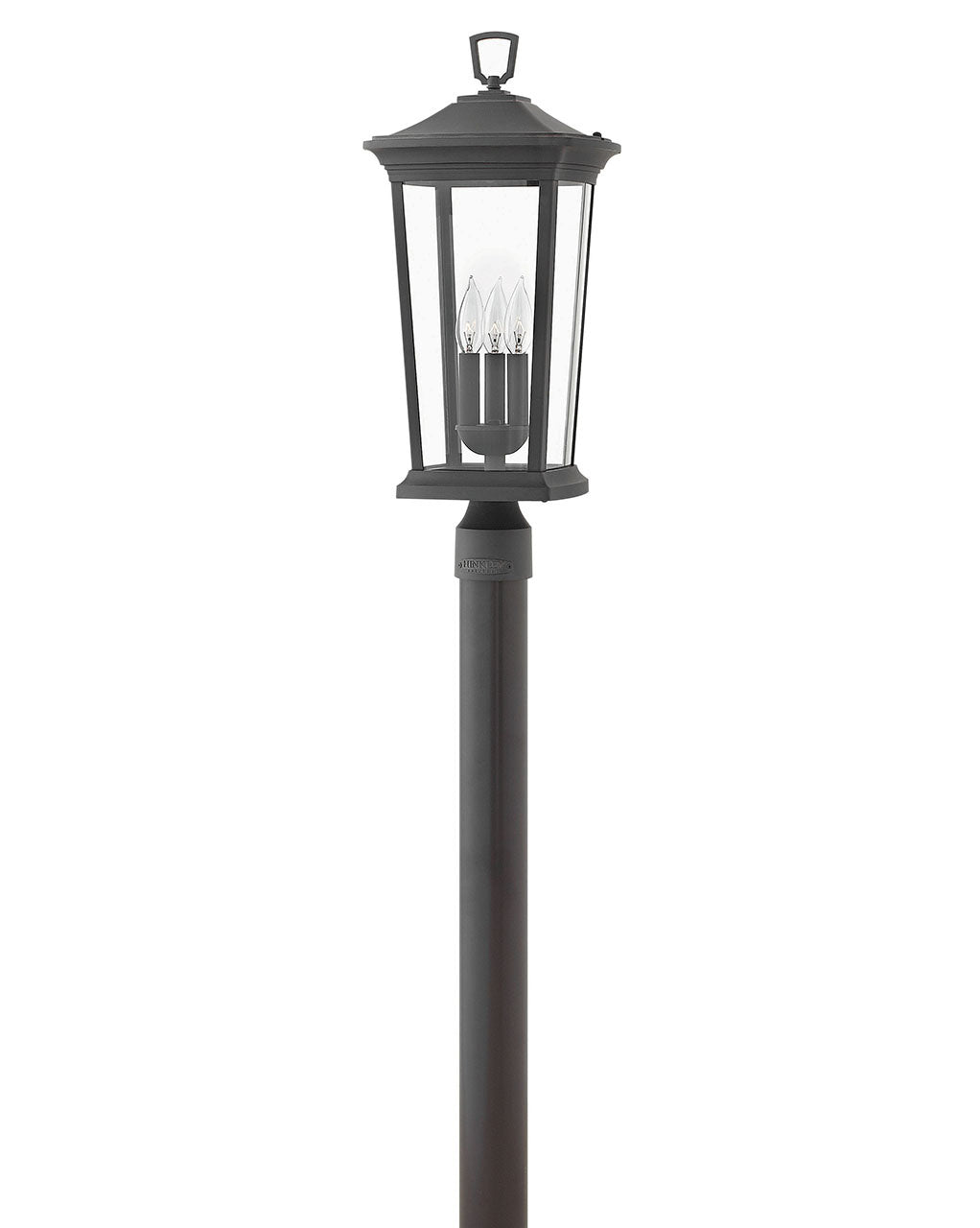 Bromley LED Post Top or Pier Mount Lantern in Museum Black