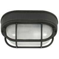 Bulkheads Oval and Round One Light Flushmount in Textured Black