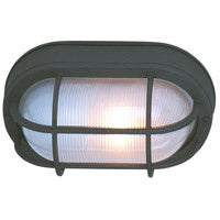 Bulkheads Oval and Round One Light Flushmount in Textured Black