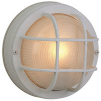 Bulkheads Oval and Round One Light Flushmount in Textured White