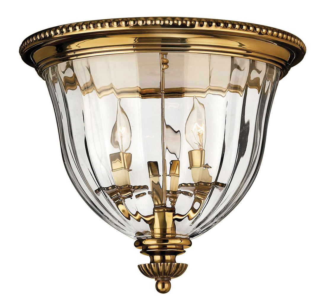 Cambridge LED Flush Mount in Burnished Brass