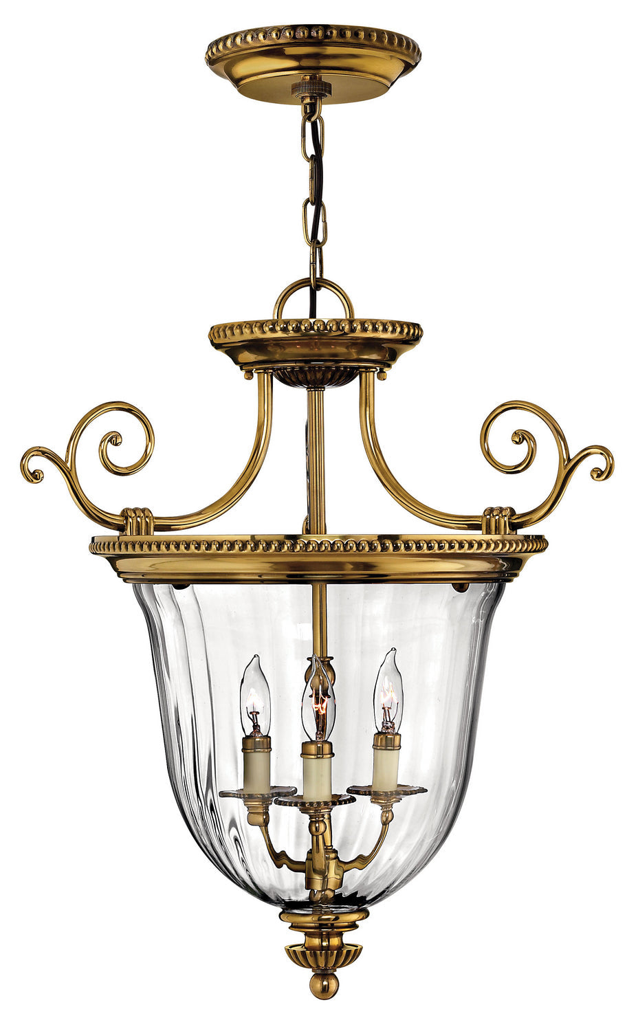 Cambridge LED Foyer Pendant in Burnished Brass