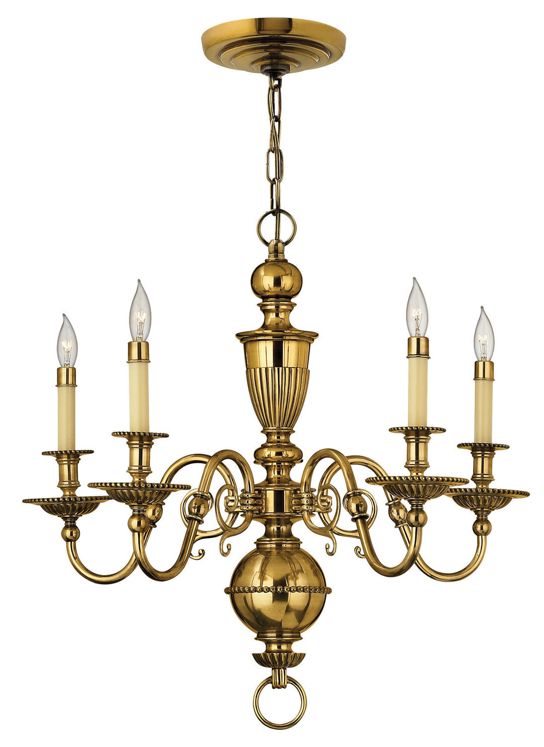 Cambridge LED Foyer Pendant in Burnished Brass