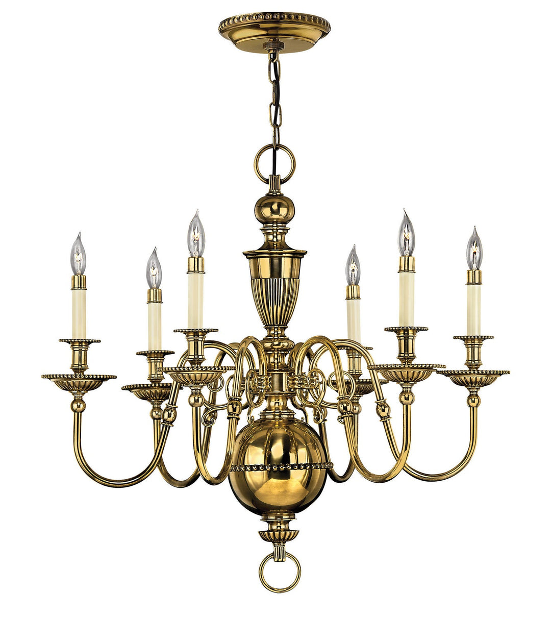 Cambridge LED Foyer Pendant in Burnished Brass