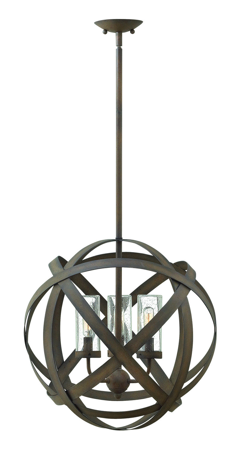 Carson LED Outdoor Chandelier in Vintage Iron