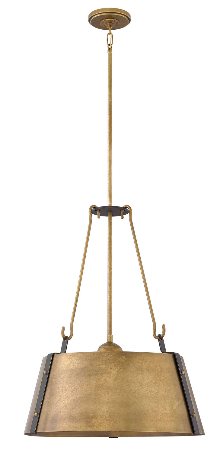 Cartwright LED Pendant in Rustic Brass