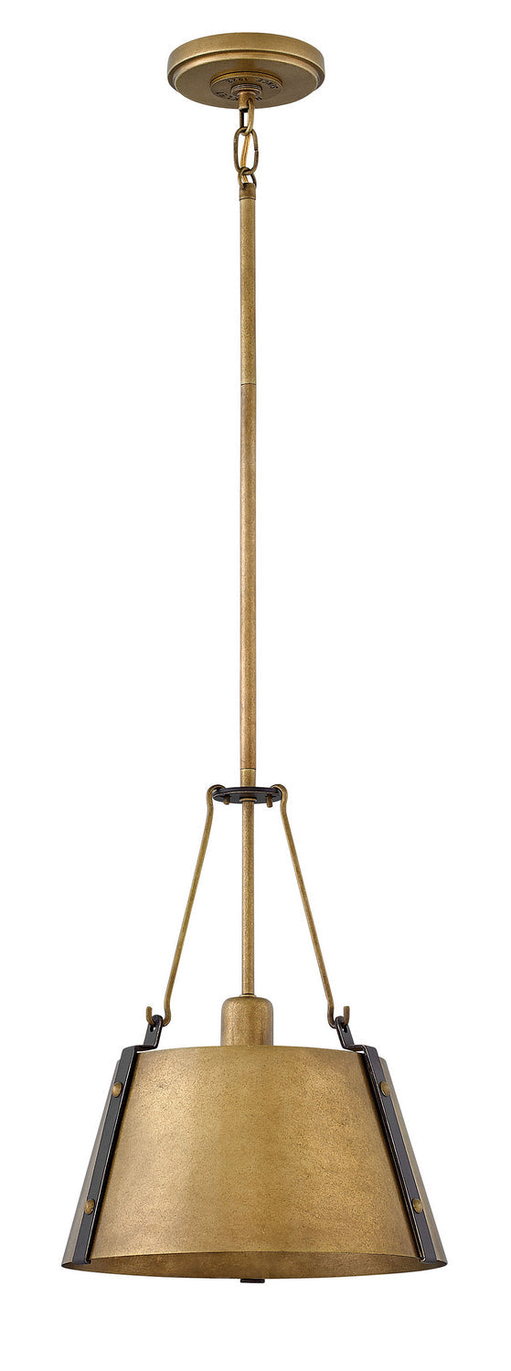 Cartwright LED Pendant in Rustic Brass