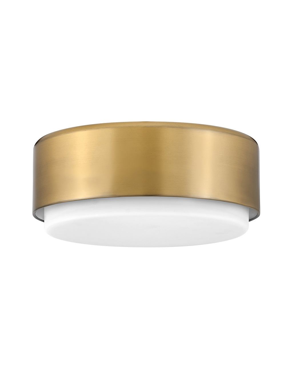 Cedric LED Flush Mount in Lacquered Brass
