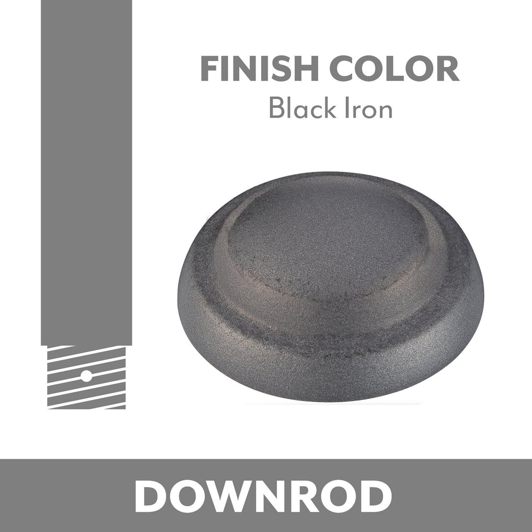 Ceiling Fan Downrod Coupler in Black Iron