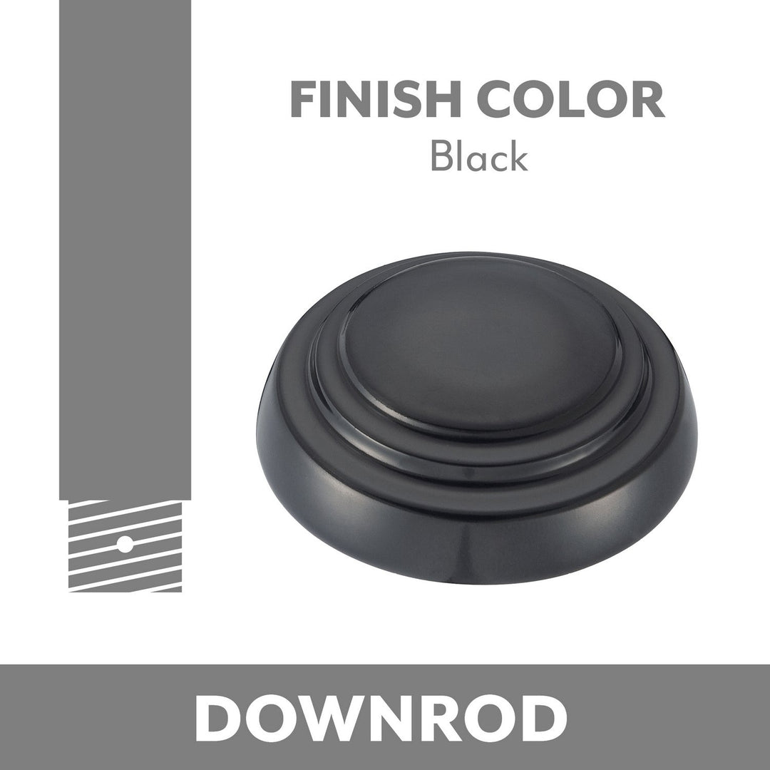 Ceiling Fan Downrod Coupler in Black