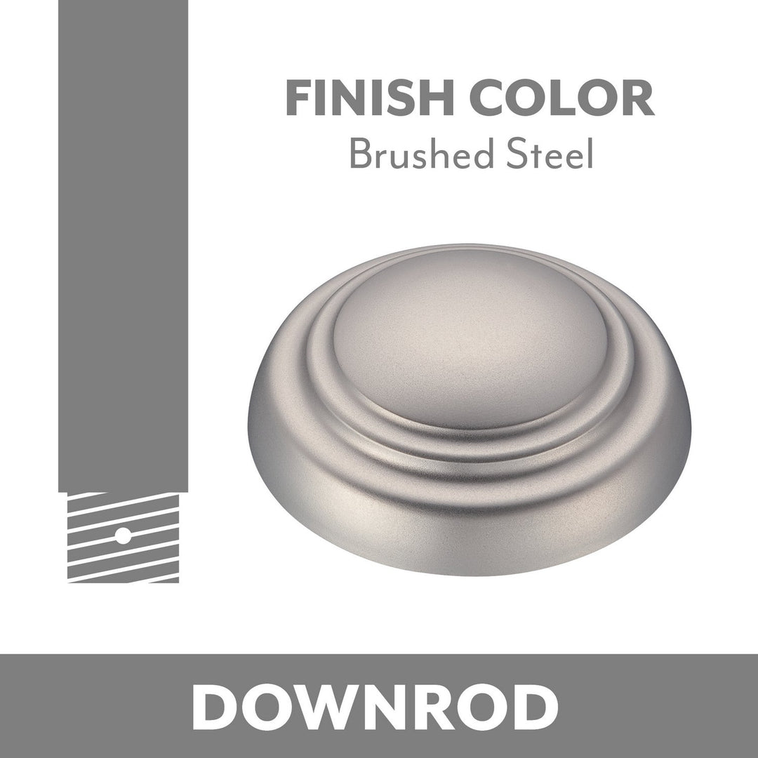 Ceiling Fan Downrod Coupler in Brushed Steel