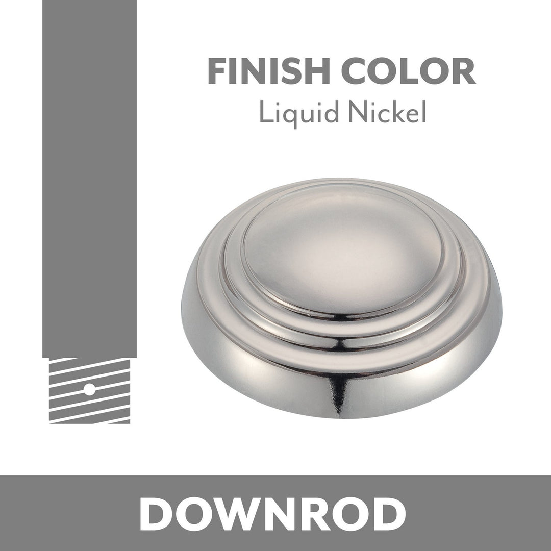Ceiling Fan Downrod Coupler in Liquid Nickel