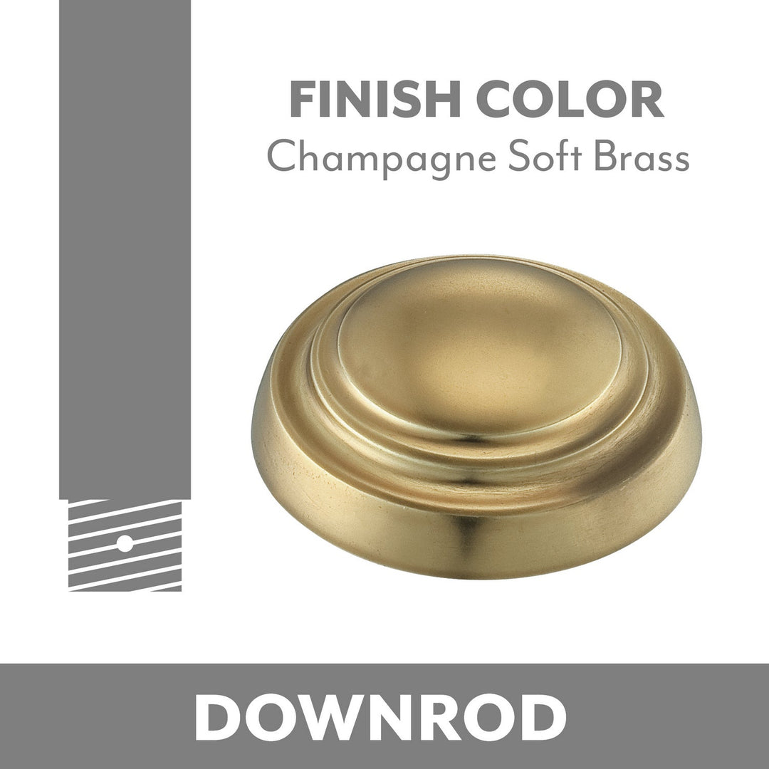Ceiling Fan Downrod in Champagne Soft Brass