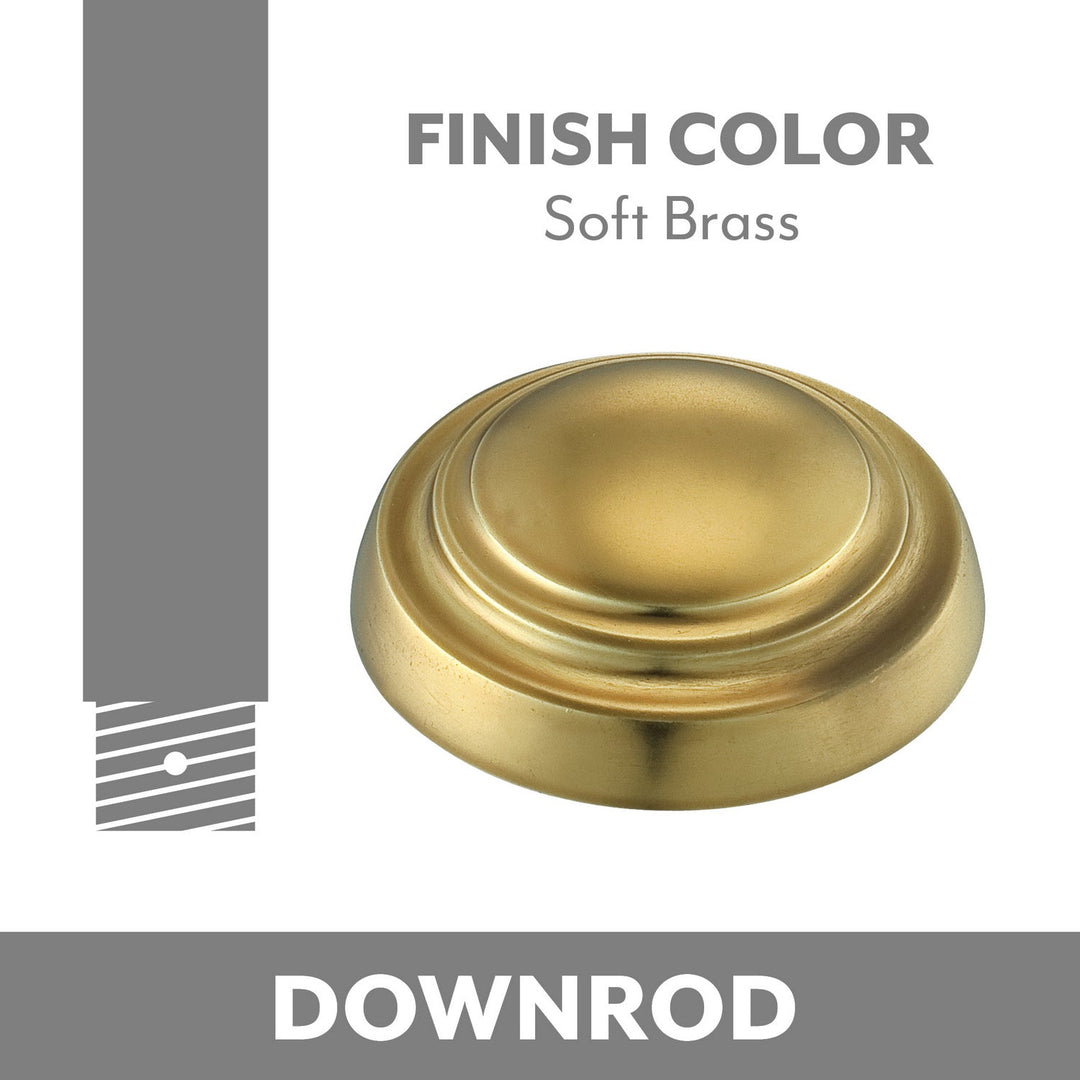 Ceiling Fan Downrod in Soft Brass