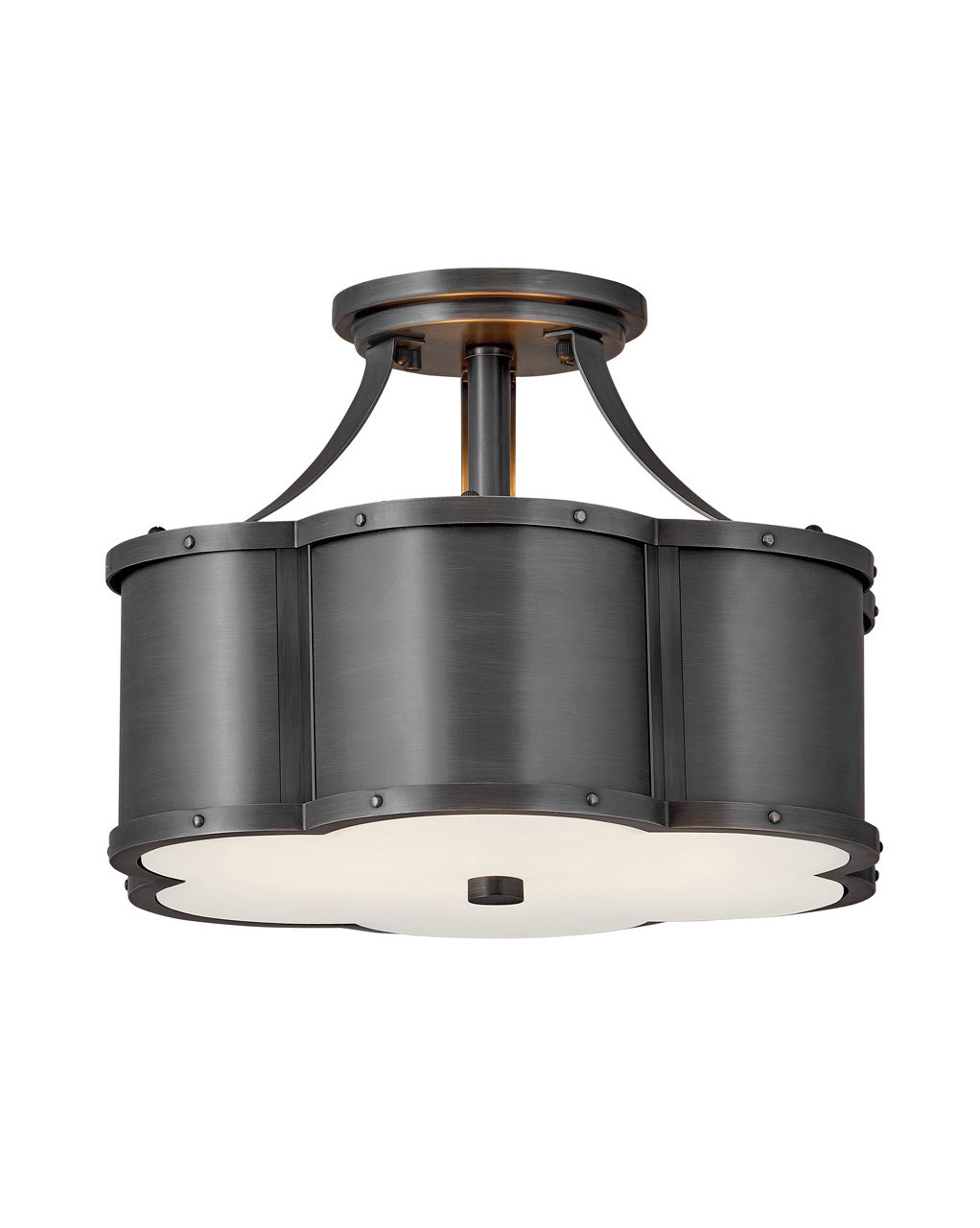 Chance LED Foyer Pendant in Blackened Brass