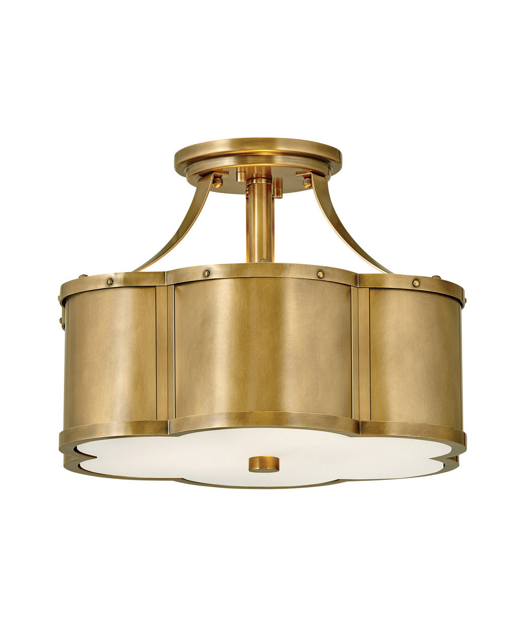 Chance LED Foyer Pendant in Heritage Brass