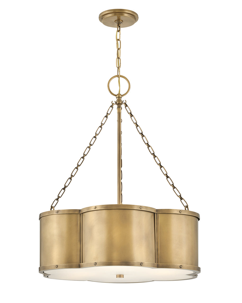 Chance LED Pendant in Heritage Brass