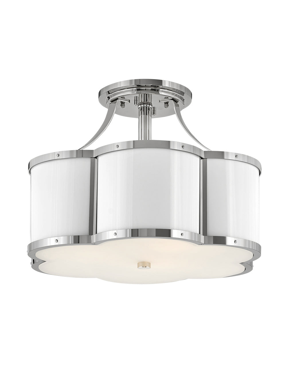 Chance LED Semi-Flush Mount in Polished Nickel