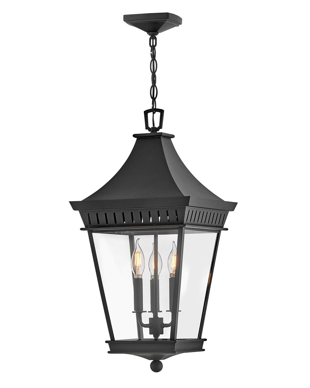 Chapel Hill LED Hanging Lantern in Museum Black