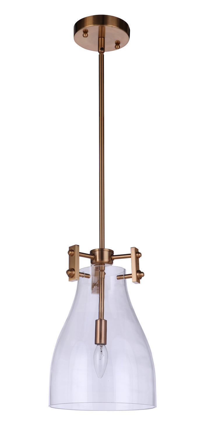 Chardonnay One Light Mini Pendant in Satin Brass