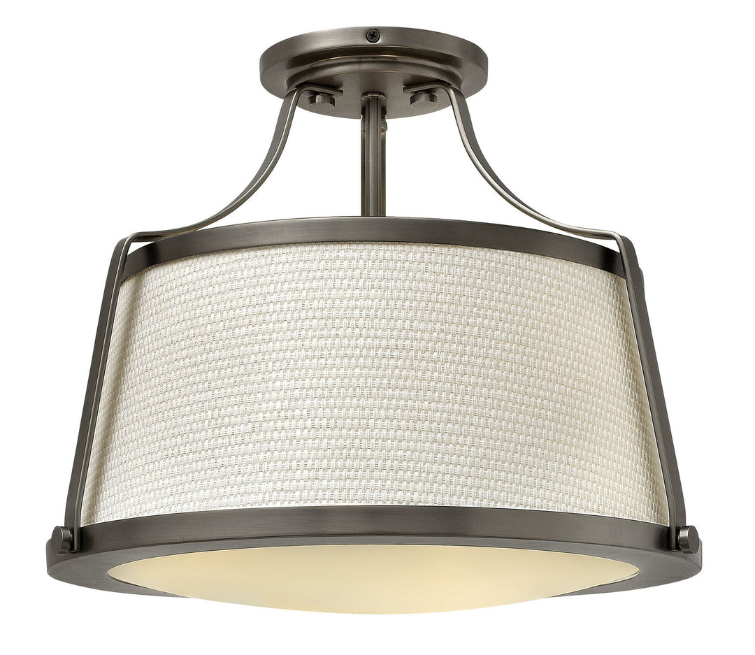 Charlotte LED Semi-Flush Mount in Antique Nickel
