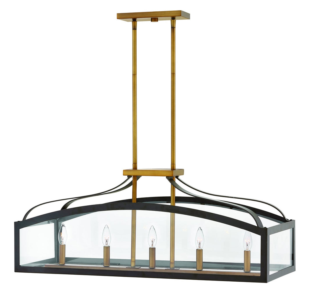 Clarendon LED Linear Chandelier in Bronze