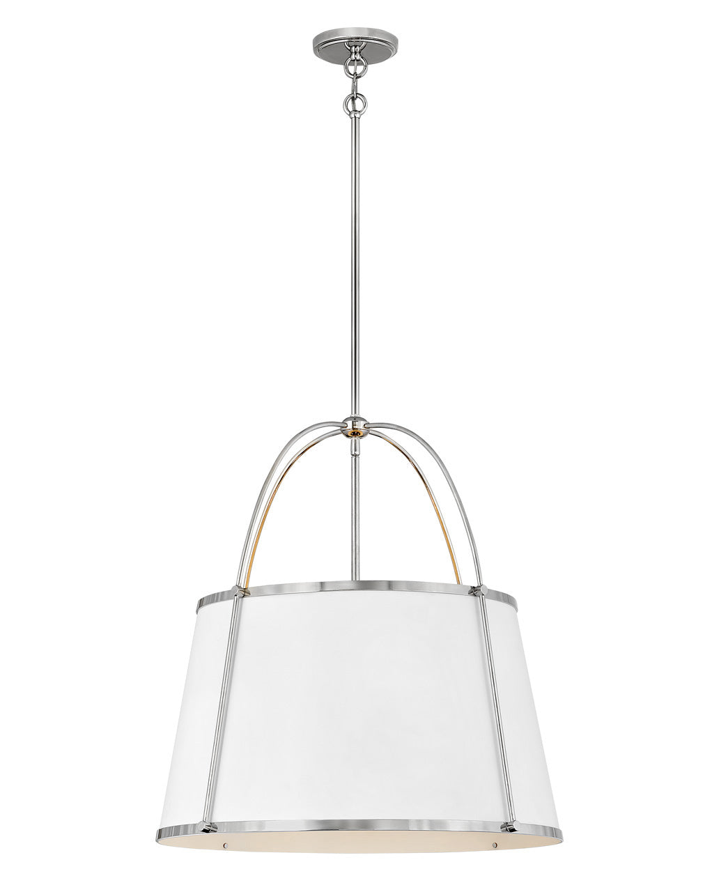 Clarke LED Chandelier in Polished Nickel