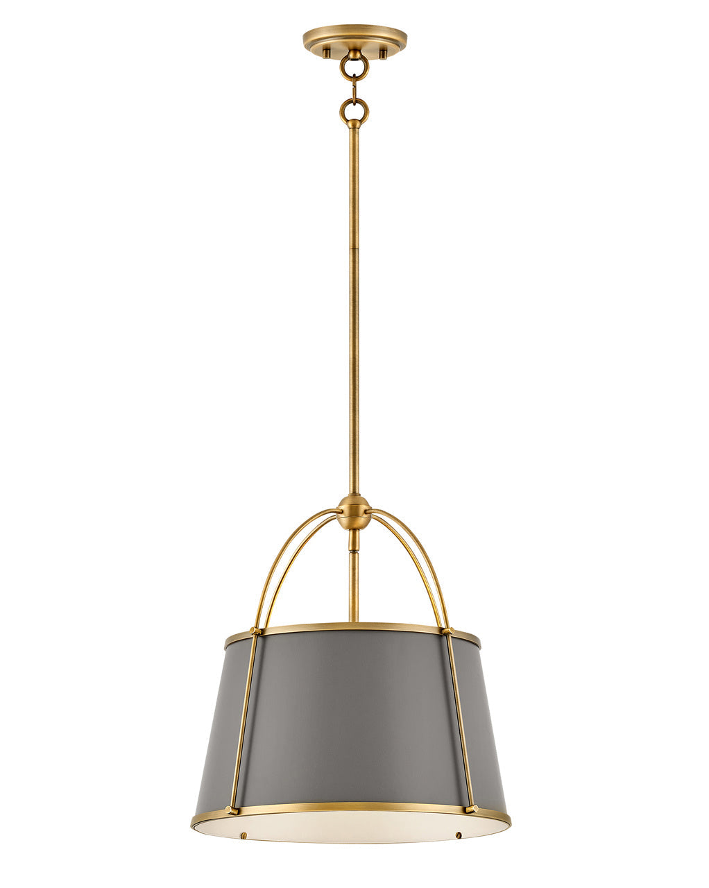 Clarke LED Pendant in Lacquered Dark Brass