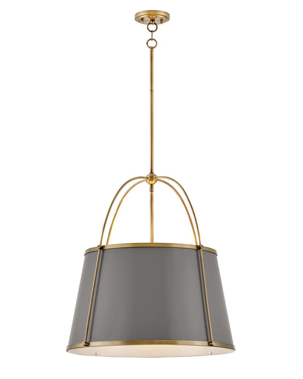 Clarke LED Pendant in Lacquered Dark Brass